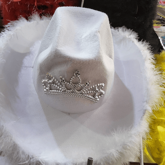 GORRO COTILLON VAQUERO BLANCO