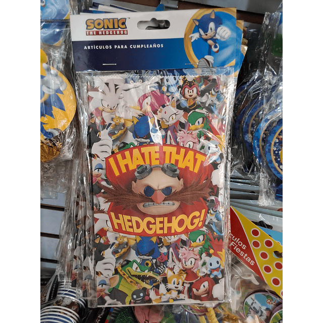 Bolsas de papel de sonic x6 unidad