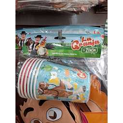 Vasos La Granja de Zenón x 6 unidades