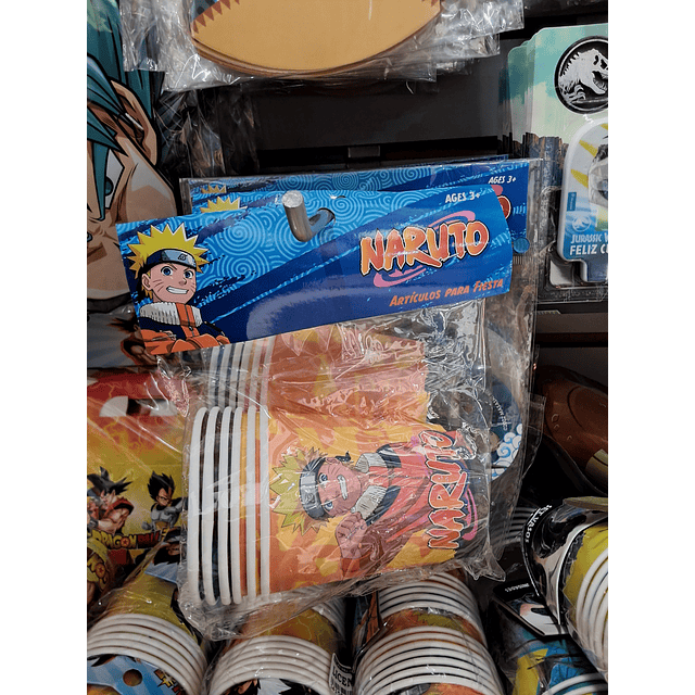 Set de vasos naruto x6 unidades