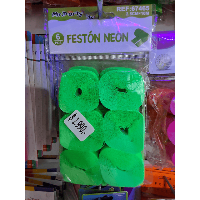 FESTÓN NEÓN 6 PCS 