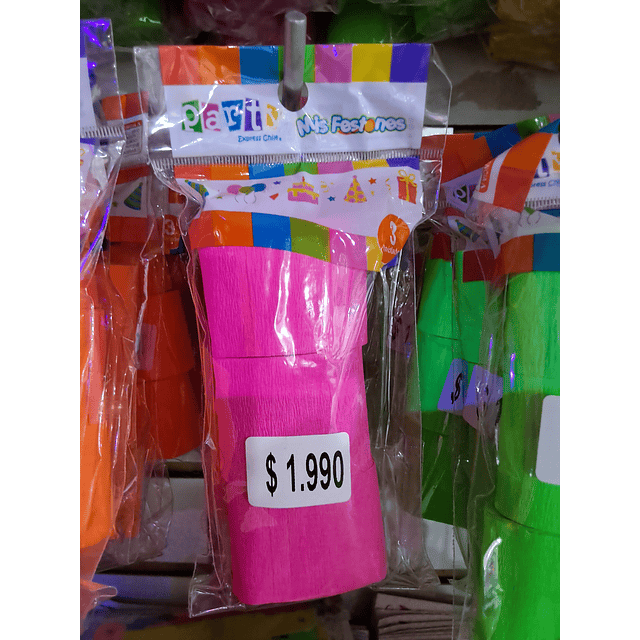 FESTON ROSADO FLUOR 3 PCS