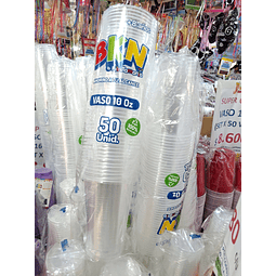 vasos plásticos 10 oz (set x 50 unidades) 