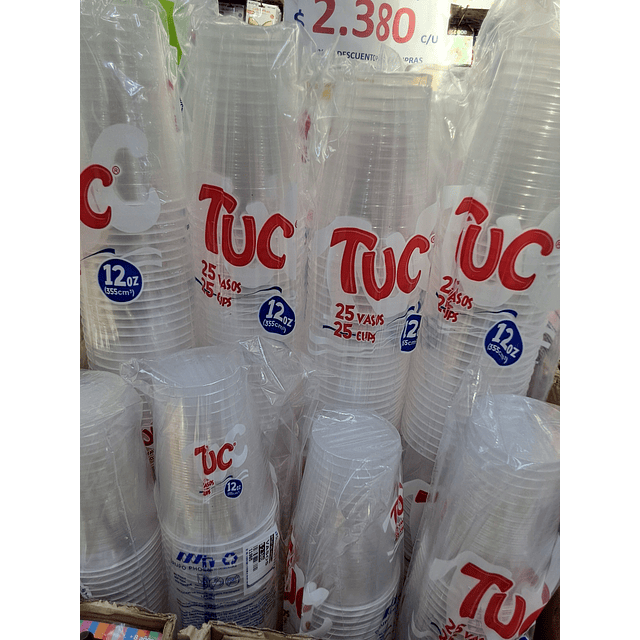 vasos plásticos 12 oz ( set x 25 unidades)