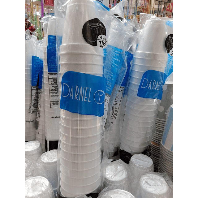 vasos plumavit 4 Oz ( set de 20 unidades )