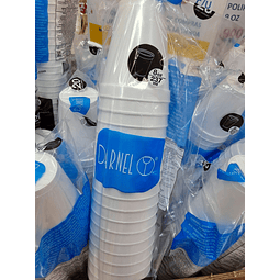 vasos plumavit 6 Oz ( set de 20 unidades )