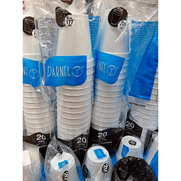 vasos plumavit 8 Oz ( set de 20 unidades)