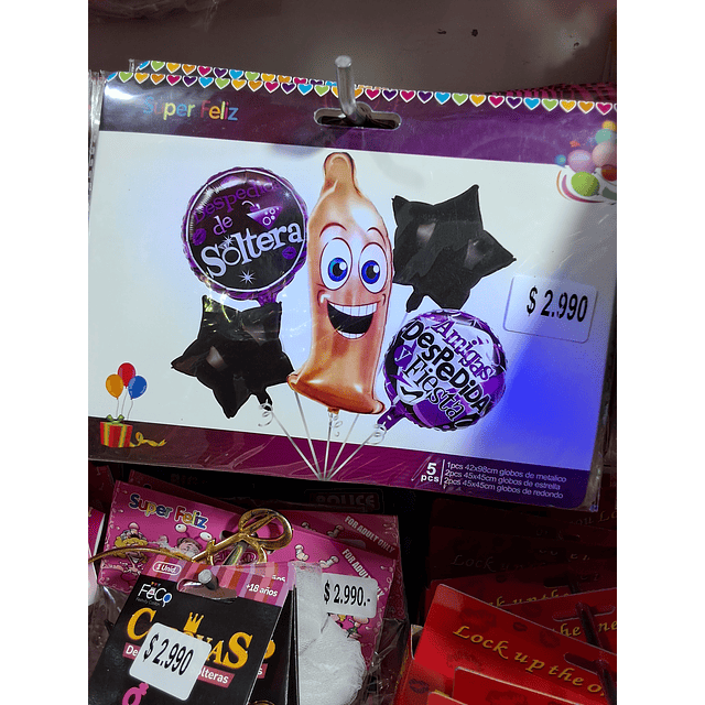 Despedida de soltera set de globos metálicos 5 piezas