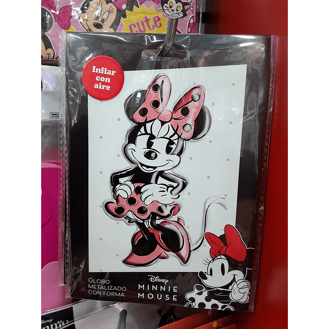 Globo metalizado con forma de minnie
