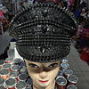 Gorro cotillón punk policia negro 