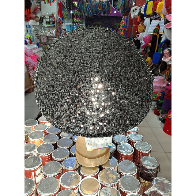 Gorro cotillón punk policia negro 