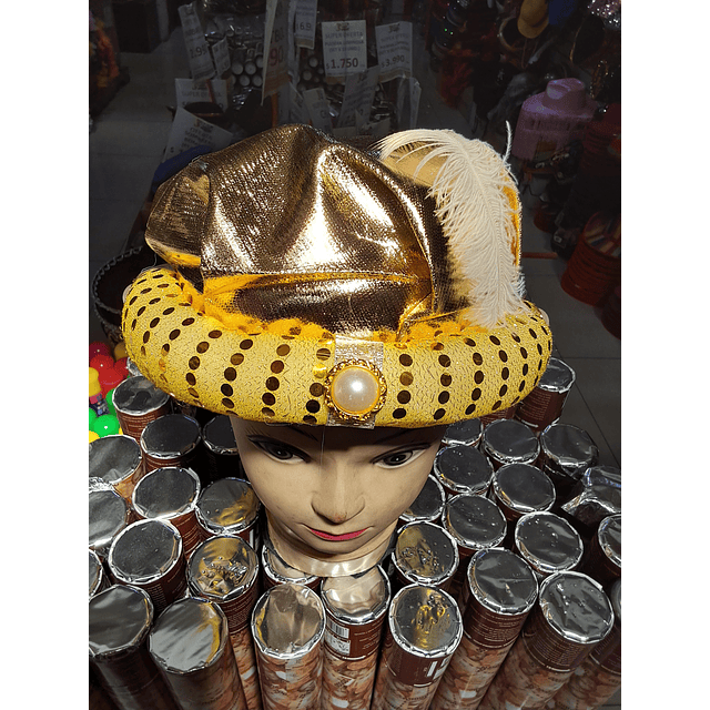 Gorro Cotillón Principe dorado