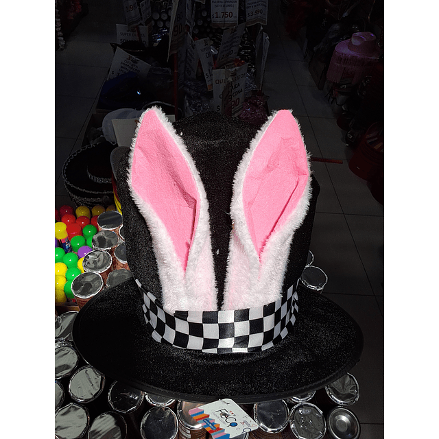 Sombrero copa conejo Alicia 