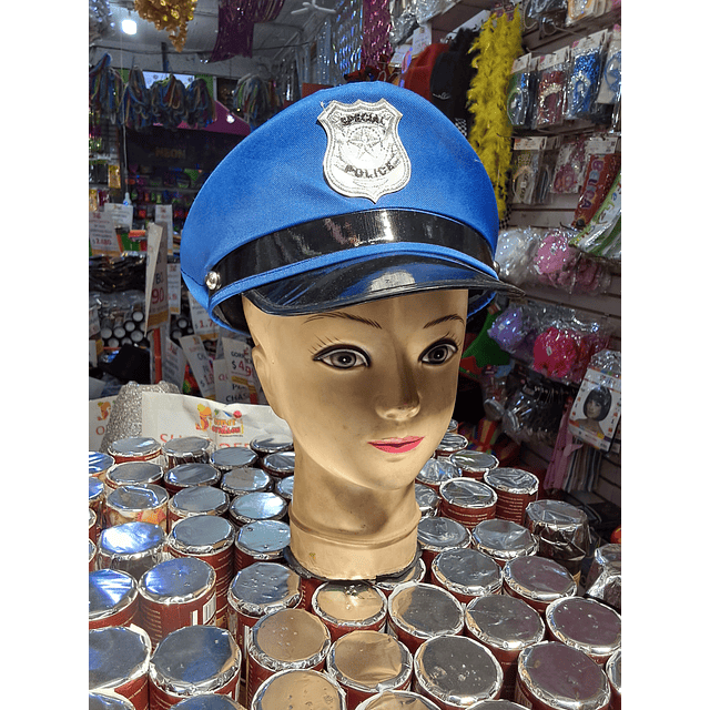 Gorro Cotillón policía 