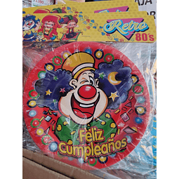 Artículos Retro 80's platos x 6 unidades 