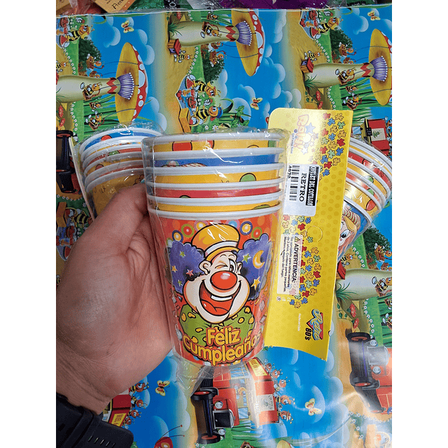 Artículos Retro 80's vasos x 6 unidades 