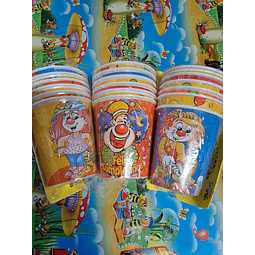 Artículos Retro 80's vasos x 6 unidades 