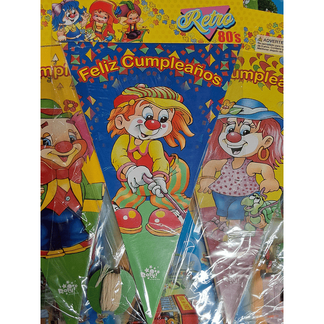 Artículos Retro 80's banderín decorativo 