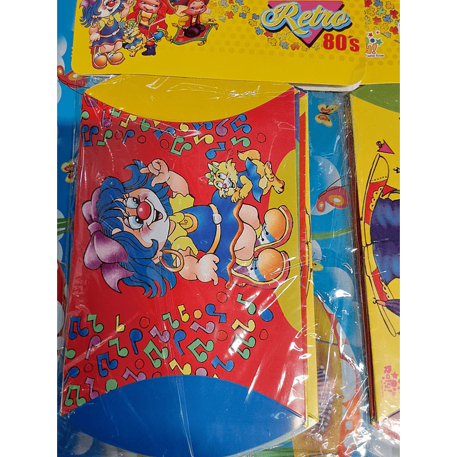 Artículos Retro 80's cajitas de sorpresas x 6 unidades 
