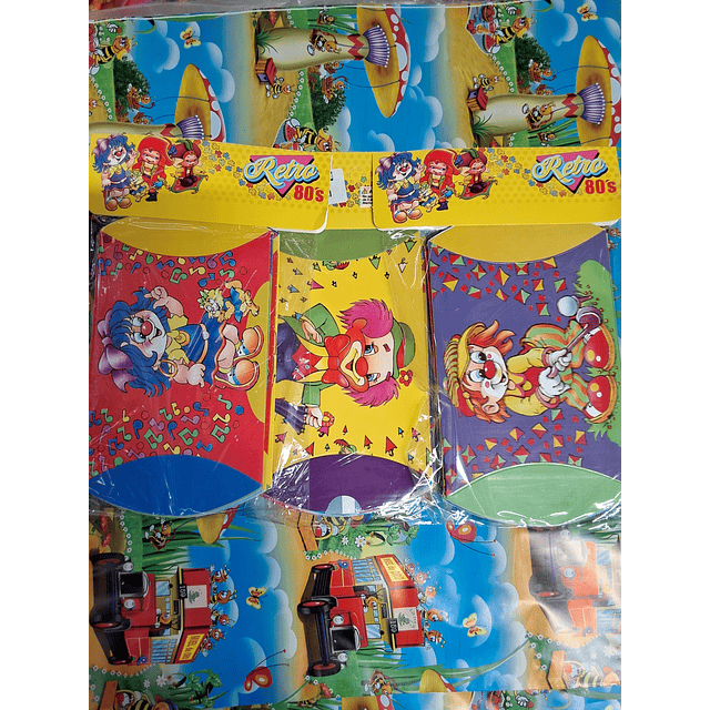 Artículos Retro 80's cajitas de sorpresas x 6 unidades 