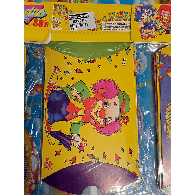 Artículos Retro 80's cajitas de sorpresas x 6 unidades 