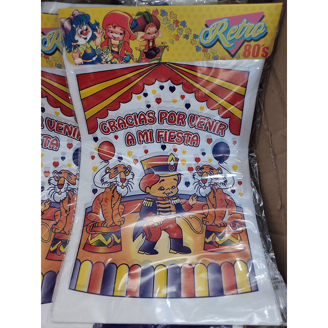 artículos Retro 80's bolsas para dulces x 6 unidades 