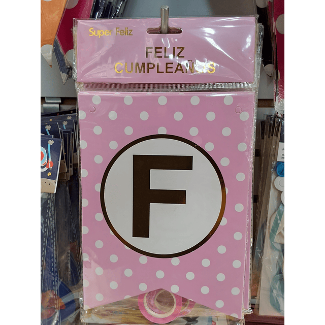 Banderín de Feliz cumpleaños rosado