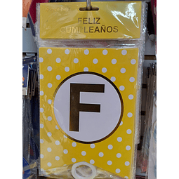 Banderín Feliz cumpleaños amarillo 