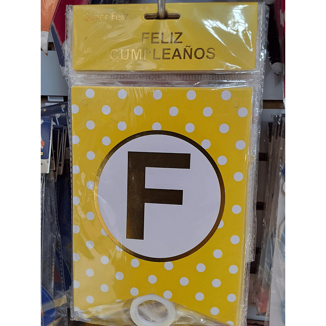 Banderín Feliz cumpleaños amarillo 