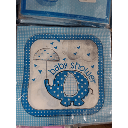 Servilletas baby shower niño x 20 unidades 
