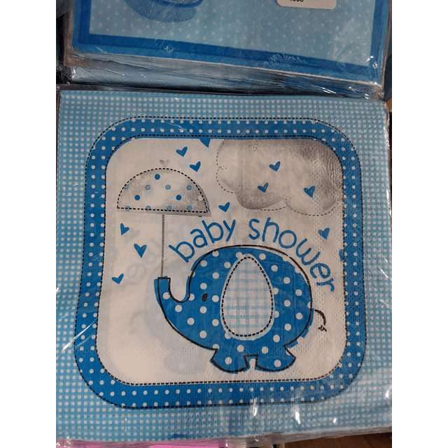 Servilletas baby shower niño x 20 unidades 