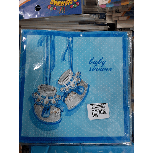 Servilletas baby shower niño x 20 unidades