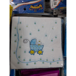 Servilletas baby shower niño x 20 unidades