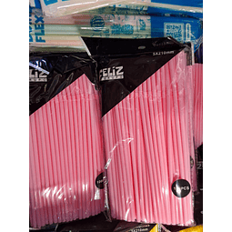 Bombillas Plástilas colores x 100 unidades