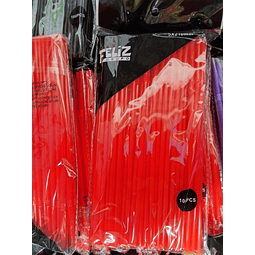 Bombillas Plástilas colores x 100 unidades