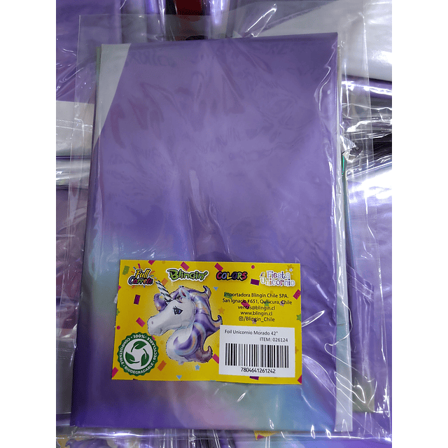 Globo metalizado de unicornio 