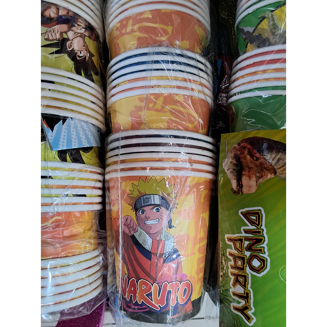Set de vasos de naruto x6 unidades