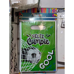 bolsas para dulces futbol x 6 unidades 