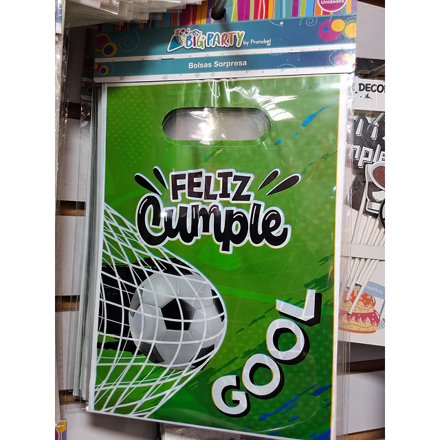 bolsas para dulces futbol x 6 unidades 