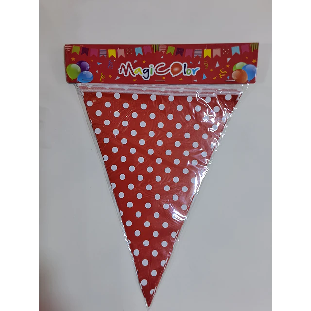 Banderín polka rojo 