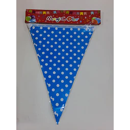 Banderín polka celeste