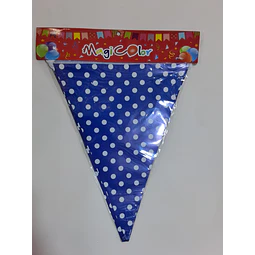 Banderín polka azul