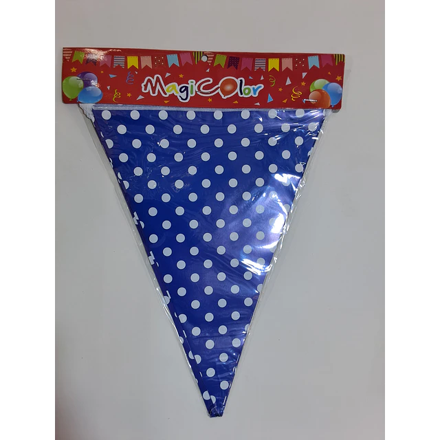 Banderín polka azul