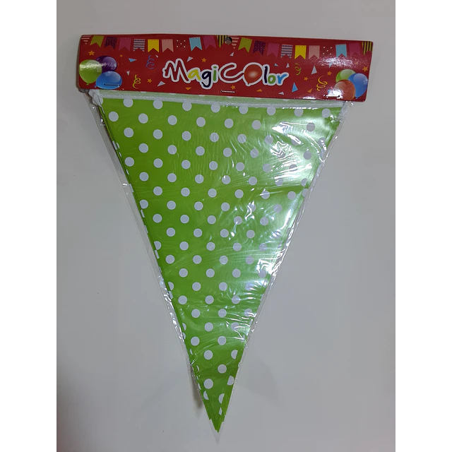 Banderín polka verde