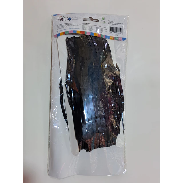 Guirnalda metálica negro 33x450 cm