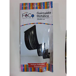 Guirnalda metálica negro 33x450 cm