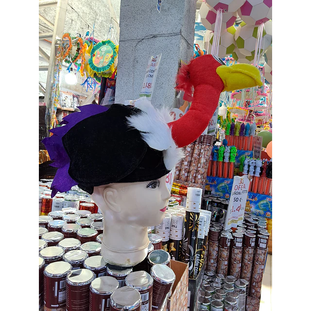 Gorro pavo real 