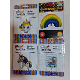 Globos metalizados Seleccionados 4 x 1 