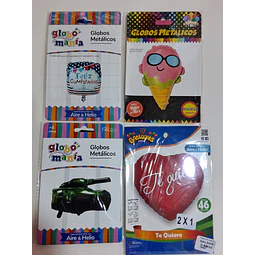 Globos metalizados Seleccionados 4x1 