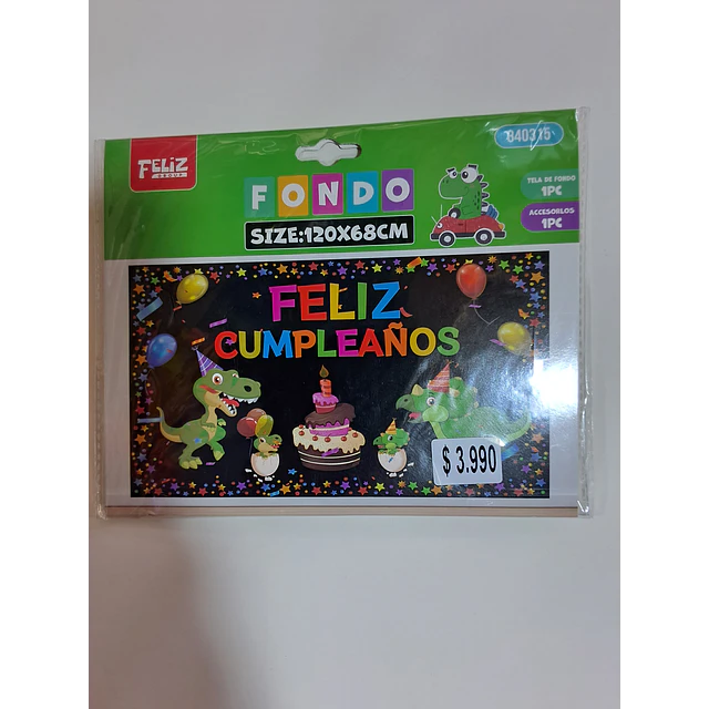 Fondo de tela Decorativo Feliz cumpleaños 